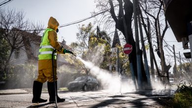 Desinfección en barrios y vía pública