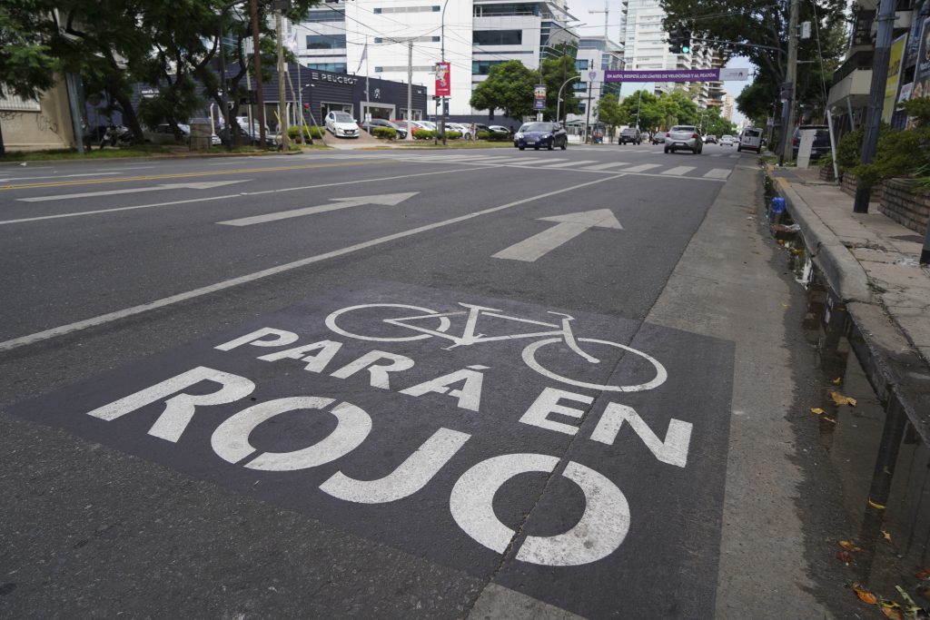 Demarcación vial para uso responsable de bicicletas