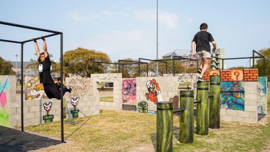 Parque de parkour para deporte extremo