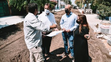 Ariel Sujarchuk y Beto Ramil recorrieron distintos trabajos de pavimentación