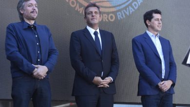 Máximo Kirchner, Sergio Massa y Wado de Pedro