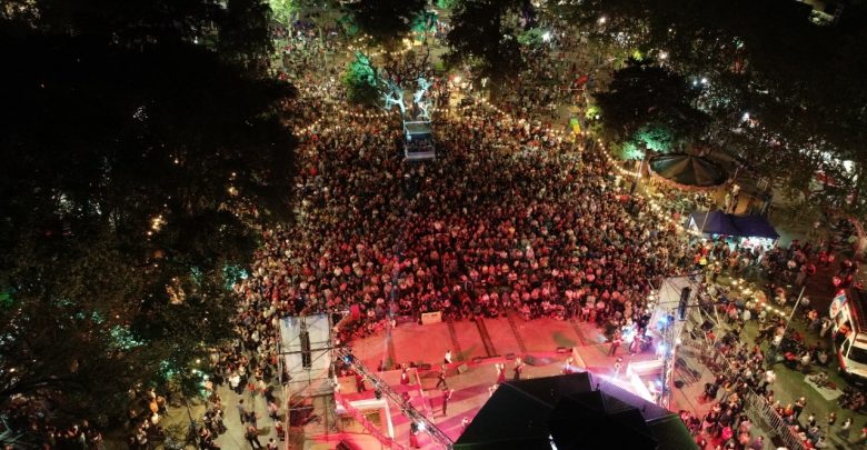 Vista aérea Plaza de las Carretas, Carnaval Criollo 2020