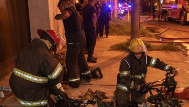 Bomberos y fuerzas de seguridad