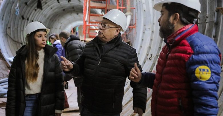 Macarena Posse visitó con alumnos de escuelas técnicas la obra del aliviador Alto Perú