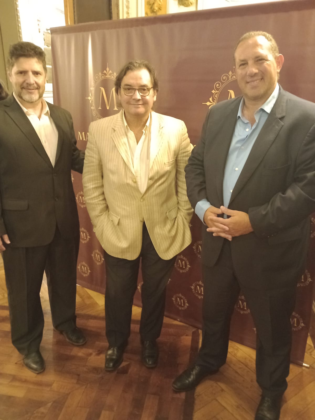 Juan Carlos Acero con dos de los socios, Javier Fidanza y Ale Kelman