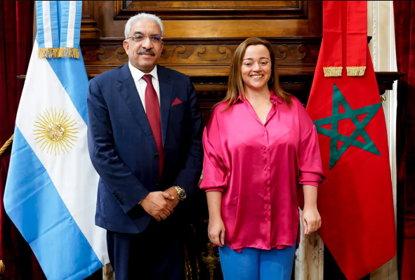 ecilia Moreau, recibió en el Salón del Honor del Congreso Argentino a Mohamed Sabbari, Vicepresidente de la Cámara de Representantes del Reino de Marruecos