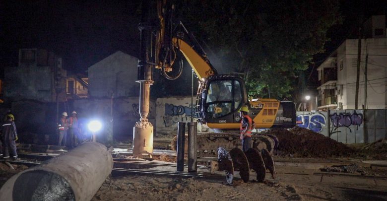 Obras para el nuevo túnel de Alte. Brown