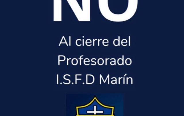 No al cierre del profesorado I.S.F.D. MARÍN