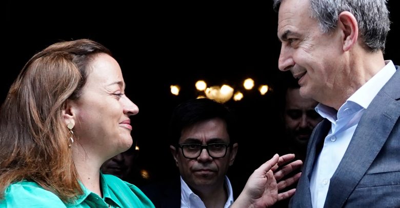 Cecilia Moreau, recibió hoy al expresidente de España, José Luis Rodríguez Zapatero