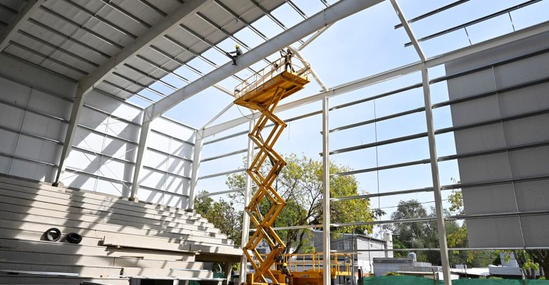 Obra del Microestadio de Benavídez