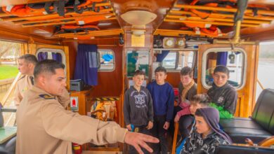 Visita Ecosanfer y prefectura escuela tecnica islas