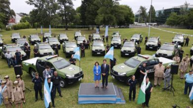 Junto a Patricia Bullrich, Ramón Lanús presentó 33 patrulleros nuevos