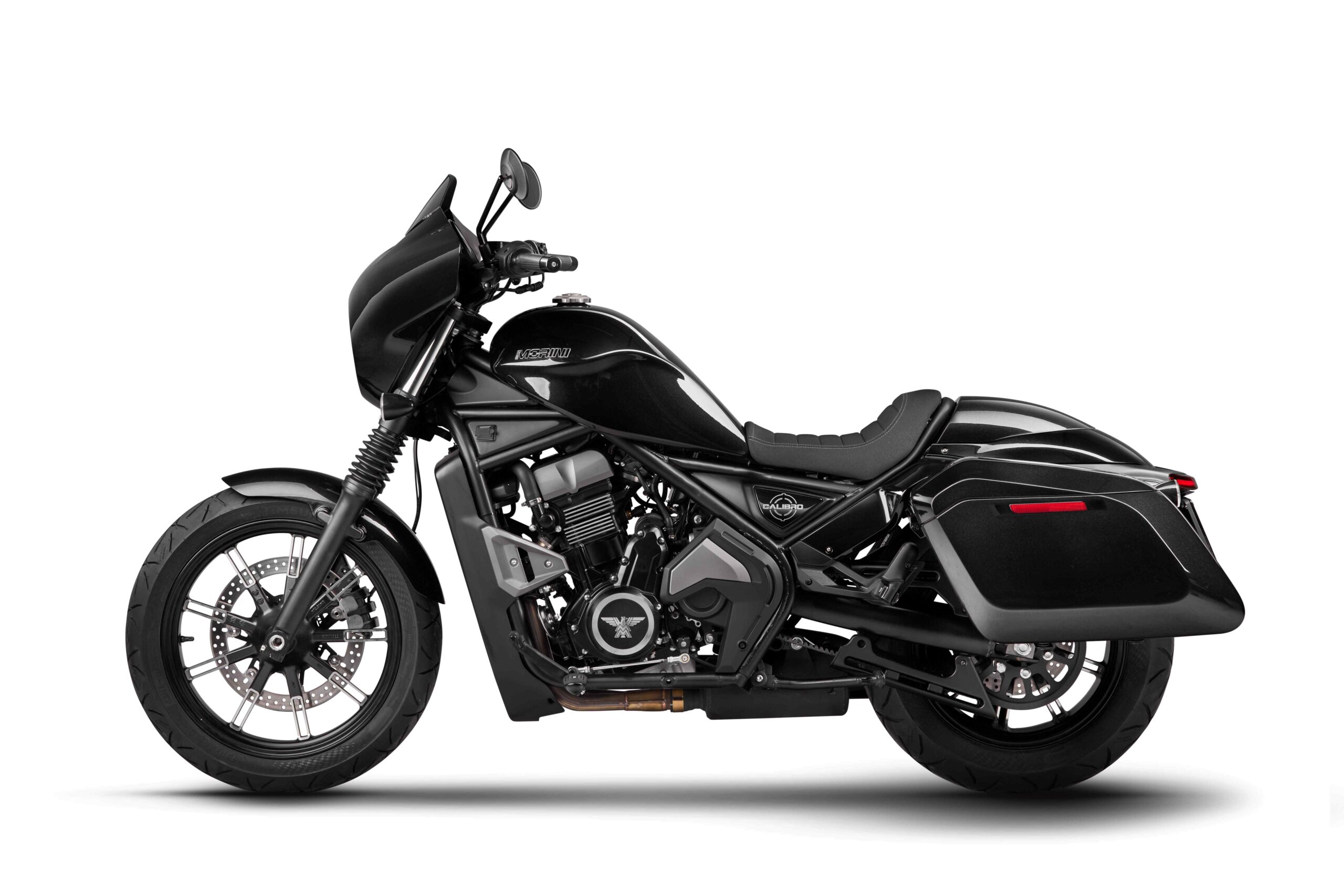 Moto Morini Calibro versión bagger color Quartz Black