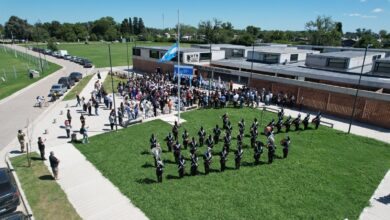 Plano aéreo de la nueva escuela técnica