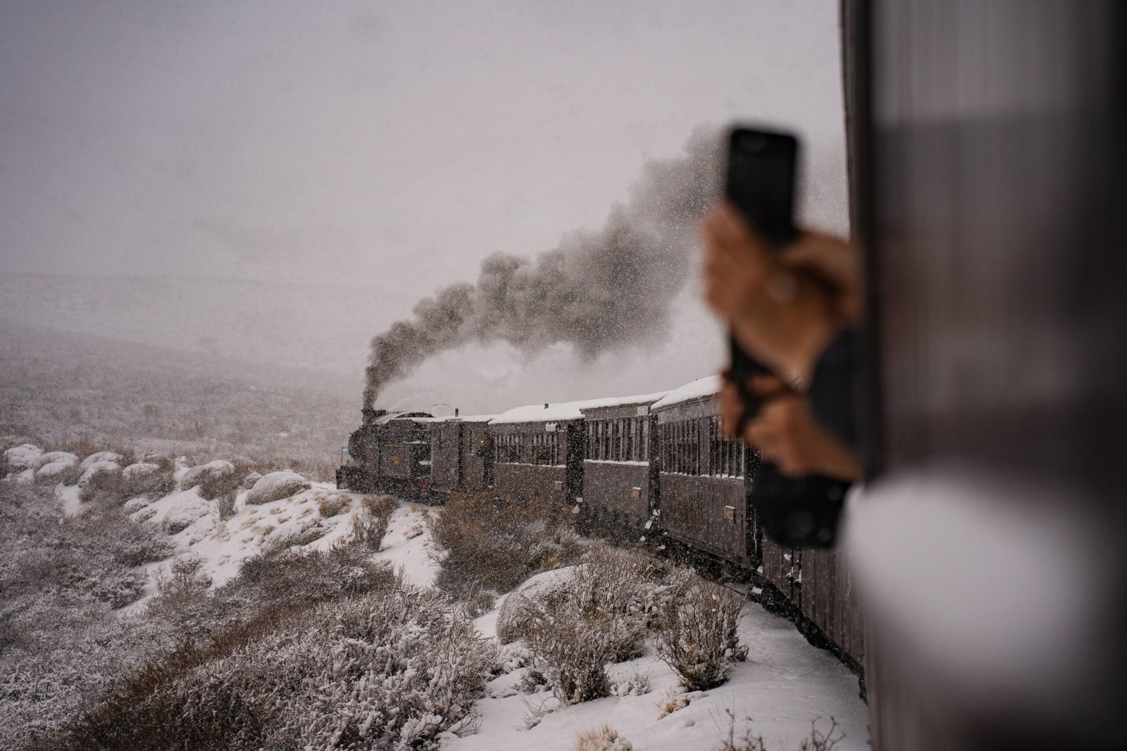 La Trochita en invierno