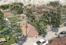 Render de la nueva plaza Belgrano