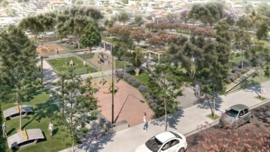 Render de la nueva plaza Belgrano