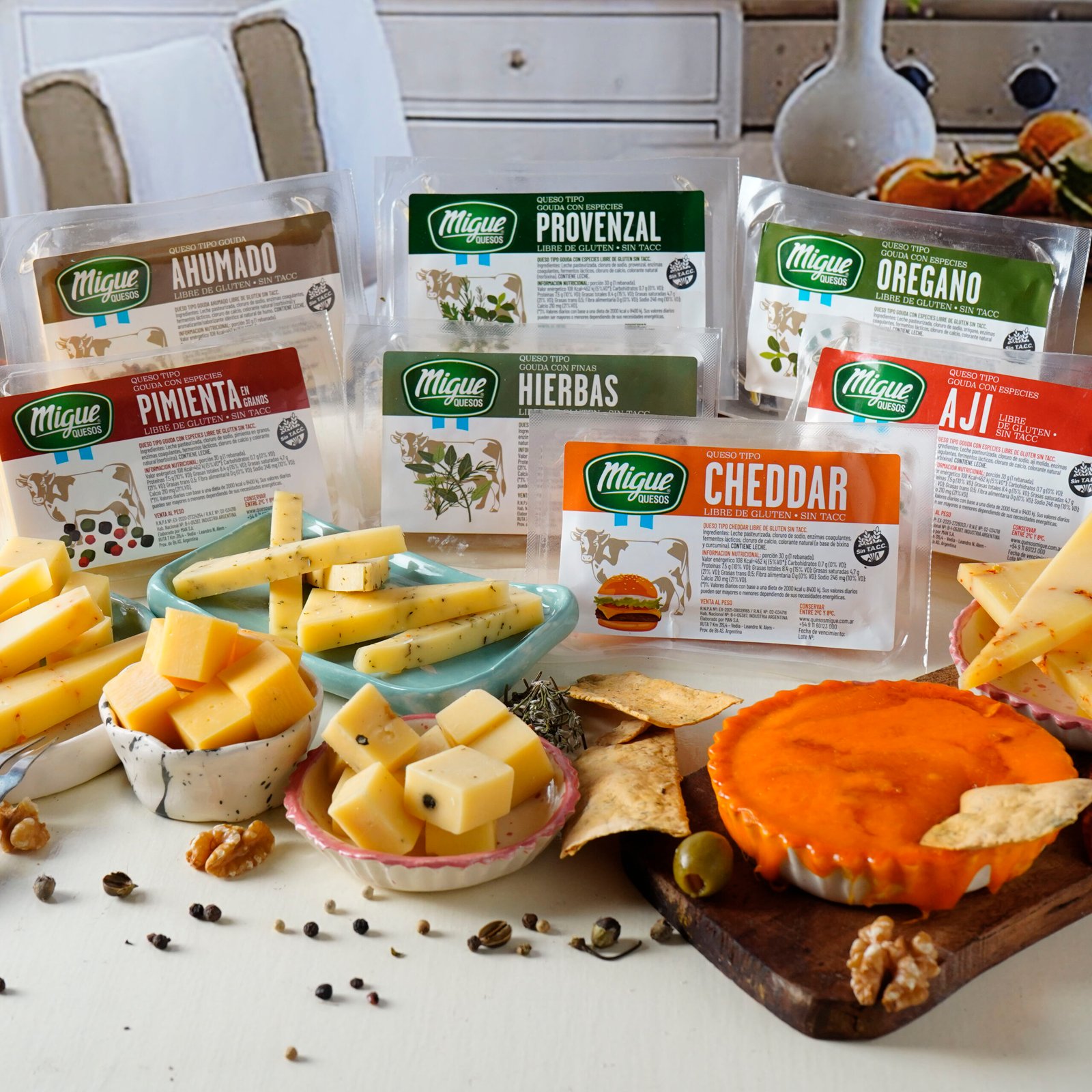 Quesos Migue: familia saborizados