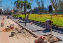 Obra plaza tren de la costa