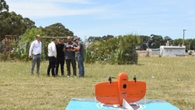 El director ejecutivo de ARBA, Cristian Girard, encabezó el lanzamiento de "M2", un sistema de fiscalización basado en la tecnología dron y la inteligencia artificial.