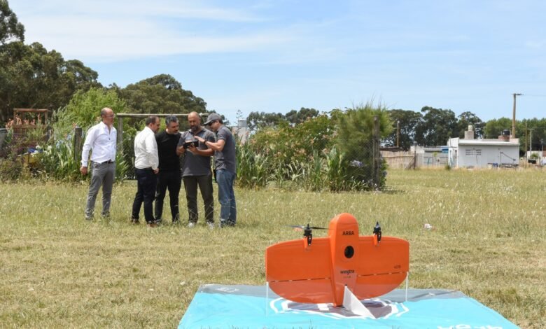 El director ejecutivo de ARBA, Cristian Girard, encabezó el lanzamiento de "M2", un sistema de fiscalización basado en la tecnología dron y la inteligencia artificial.