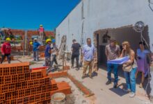 Juan Andreotti recorrió obras en las escuelas