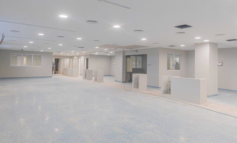 Última etapa de obra del nuevo sector de Internación Pediátrica en el Hospital Provincial Cordero