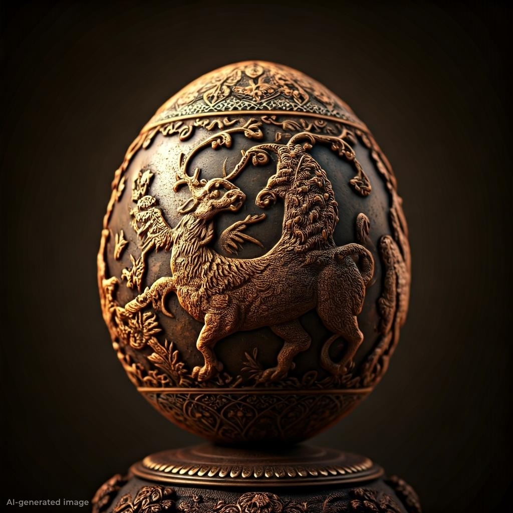 Como luciría un huevo de chocolate en la Edad Media