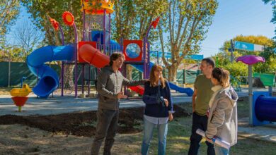 Juan Andreotti recorrió la última etapa de obra de un nuevo parque alrededor del Tren de la Costa