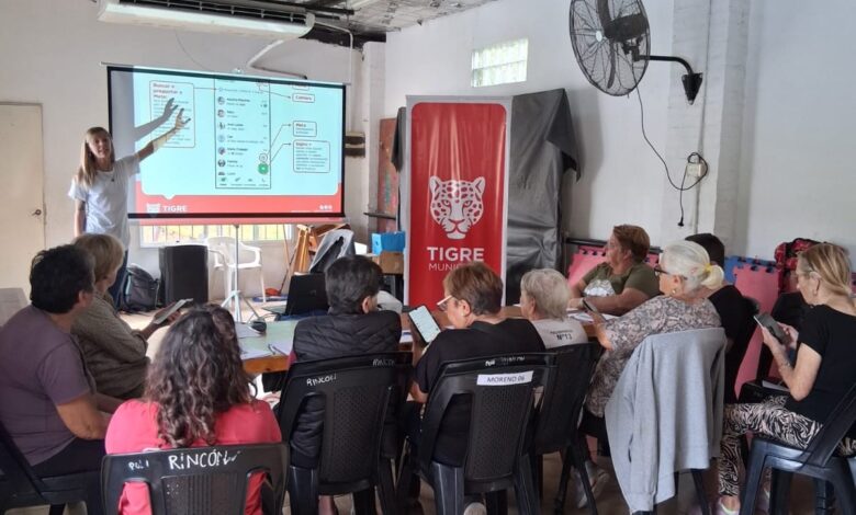 Capacitaciones de inclusión digital y alimentación saludable del Municipio de Tigre para adultos mayores
