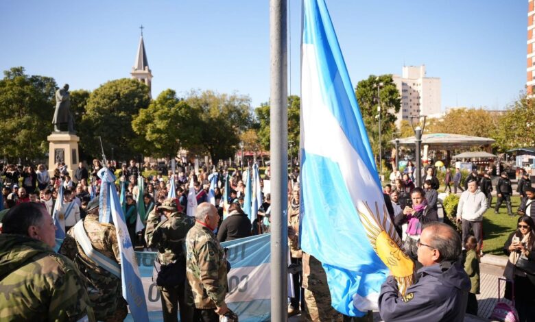 Festejos patrios en la Plaza de San Miguel