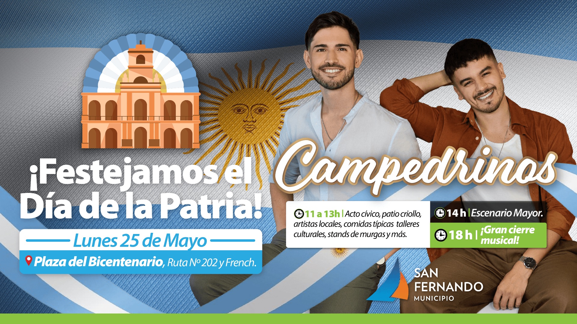 Campedrinos el 25 de mayo 2026 en San Fernando
