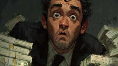 Caricatura de Manuel Adorni