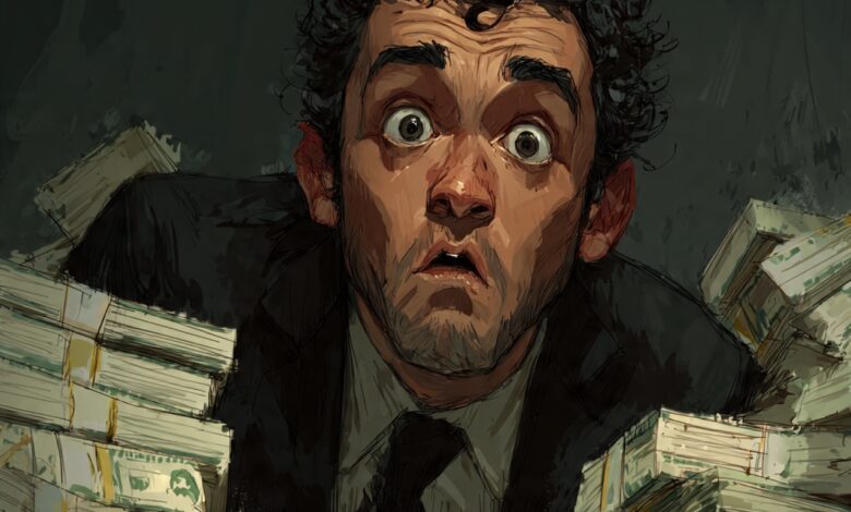 Caricatura de Manuel Adorni