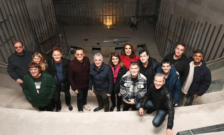 El futuro teatro Municipal de Don Torcuato fue vistado por el intendente y figuras del espectáculo