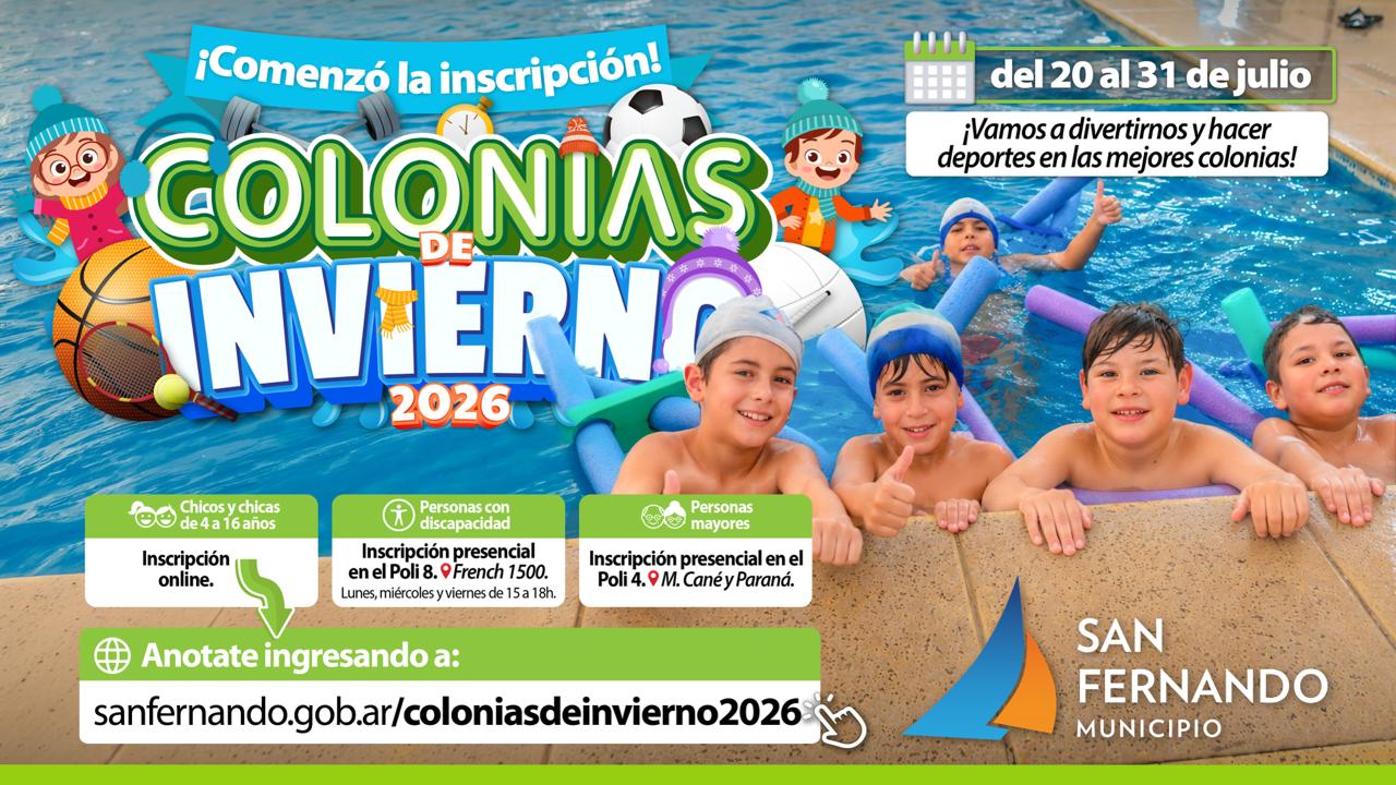 Colonias invierno 2026 San Fernando