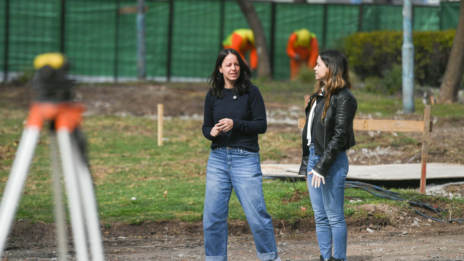 Soledad Martínez en la Plaza Vienni de Villa Martelli