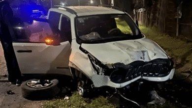Así terminó la camioneta