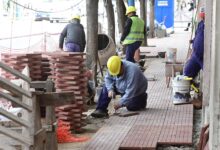 Renovación de veredas en el centro de Belén de Escobar