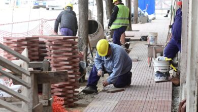 Renovación de veredas en el centro de Belén de Escobar